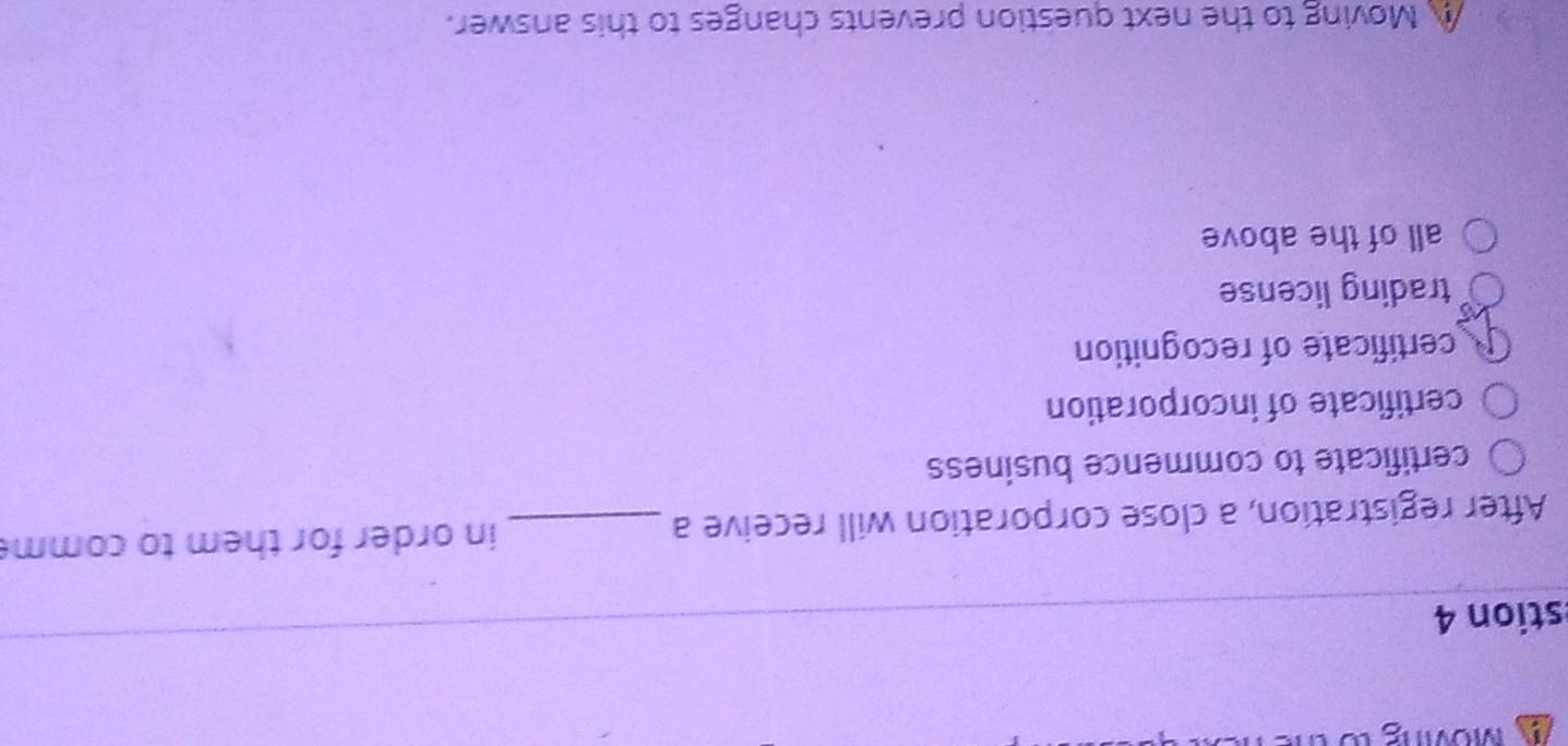 A mowie stion 4 in order for them to comme After