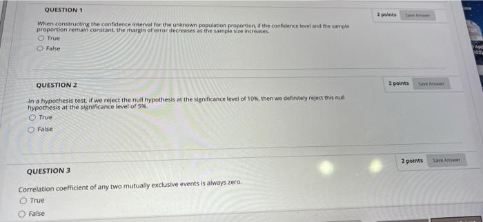 QUESTION 1 2 points When constructing the