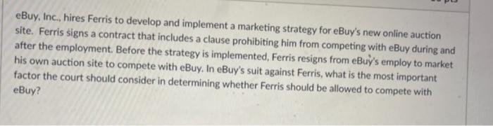 eBuy, Inc., hires Ferris to develop and implement