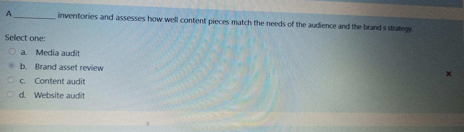 inventories and assesses how well content pieces