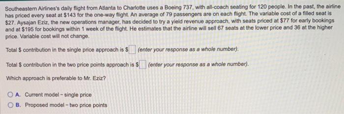 Southeastern Airlines's daily flight from Atlanta