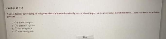 Question 28/10 Autrict family wpbringing or