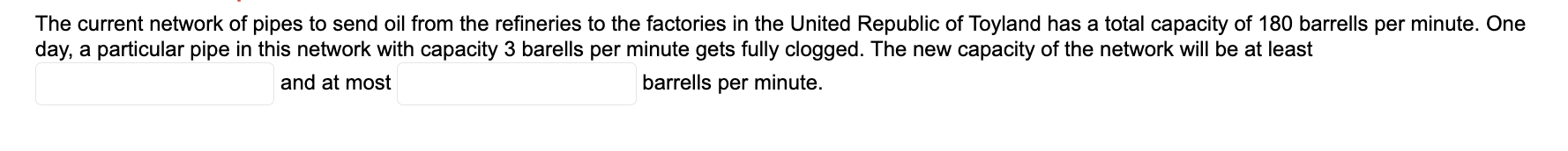 The current network of pipes to send oil from the