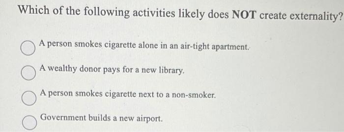 Which of the following activities likely does NOT