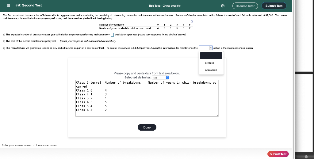 Test: Second Test This Test: 100 pts possible O