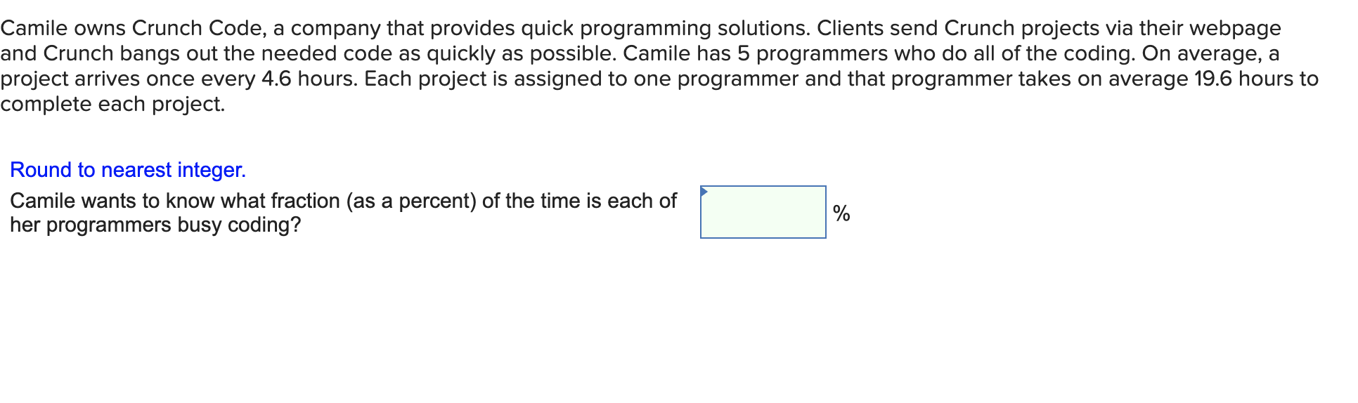 Camile owns Crunch Code, a company that provides