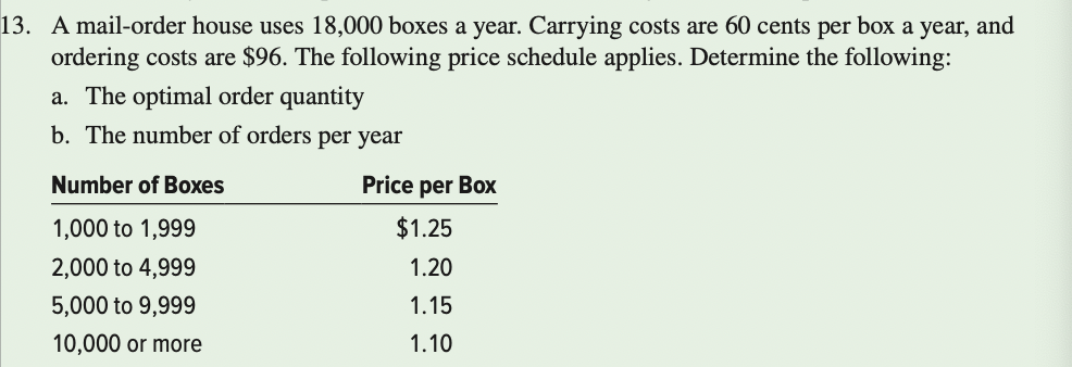 Chapter 12: Question #13 (Please answer using