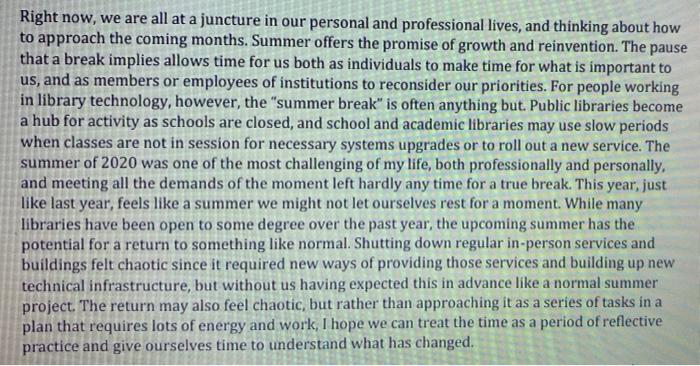 UTILIZE THE READING MATERIAL BELOW: SUMMARIZE