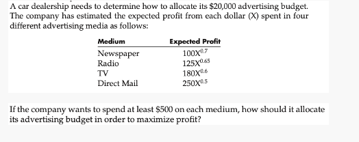 Please make a model in excel and show excel