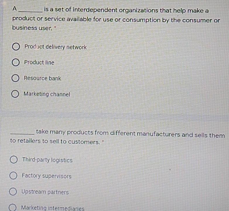 . is a set of interdependent organizations that