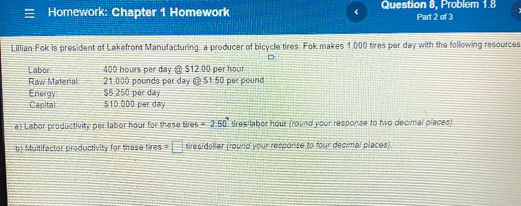 Homework: Chapter 1 Homework Question 8, Problem