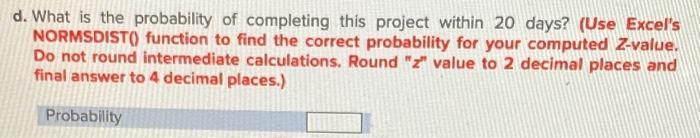 The following represents a project that should be