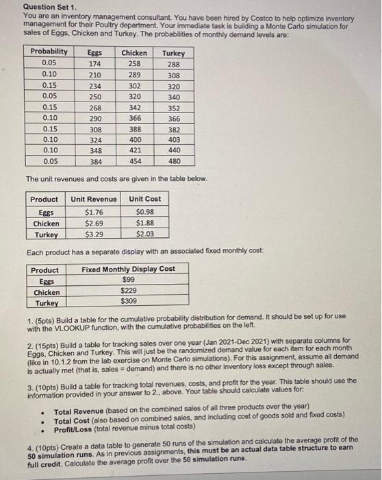 Please include all formulas on excel and answer