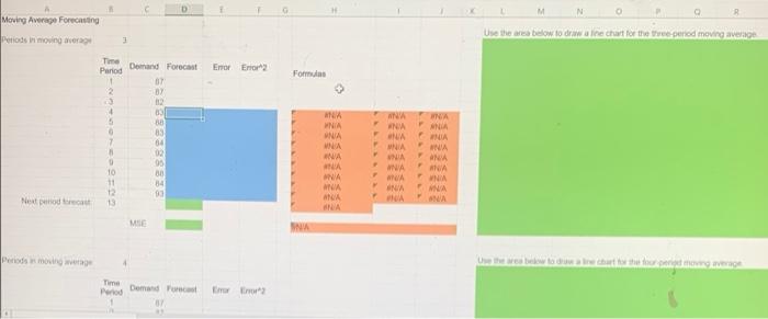 Excel Online Activity: Moving Average A retail