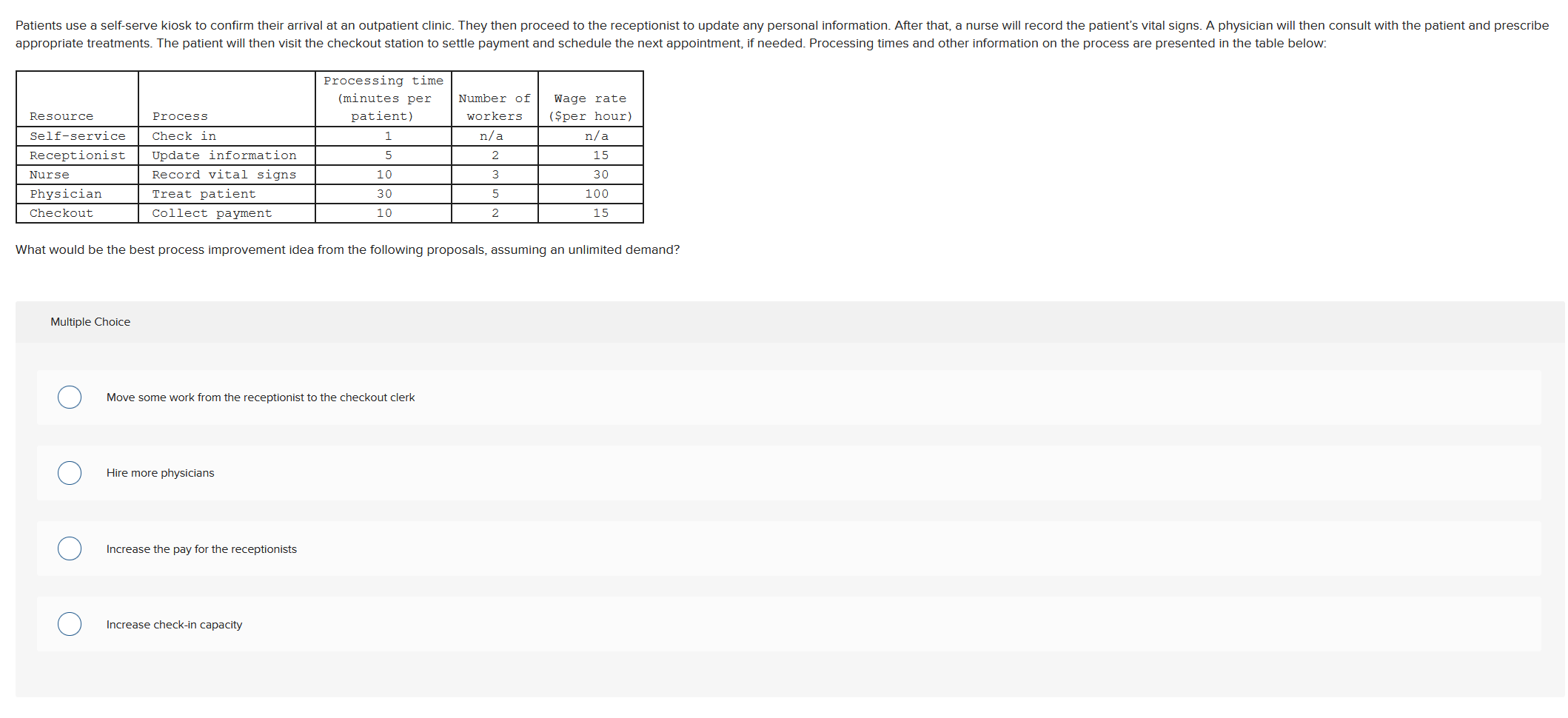 Patients use a self-serve kiosk to confirm their