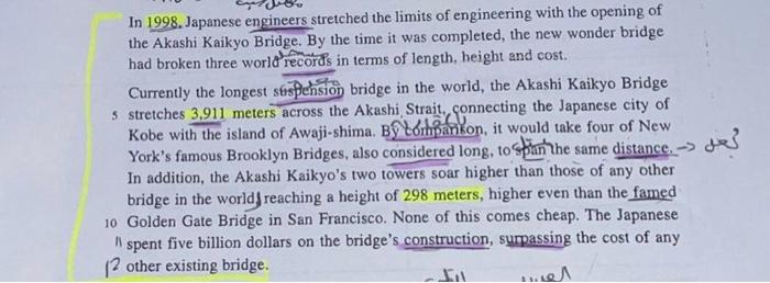2. Why was the Akashi Kaikyo Bridge built? In