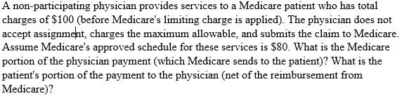 A non-participating physician provides services