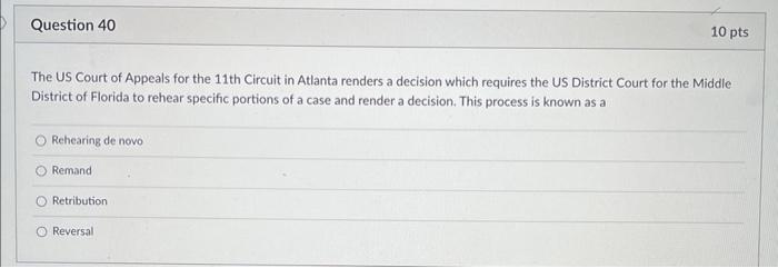 The US Court of Appeals for the 11 th Circuit in