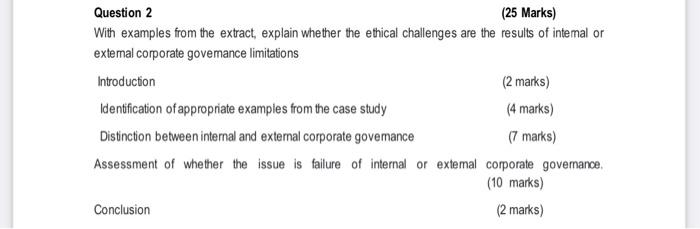 Question 2 (25 Marks) With examples from the