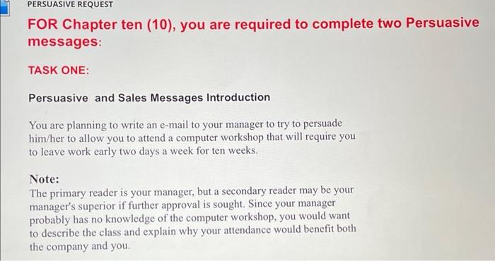 Business management. FOR Chapter ten (10), you