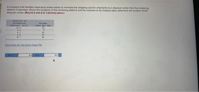 PLEASE SHOW WORK A company that handles hazardous