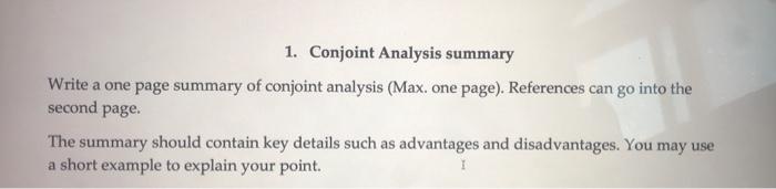 decision making and risk analysis 1. Conjoint