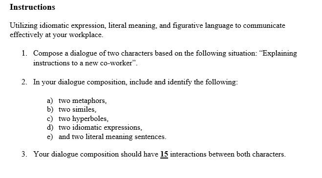 Can you help composing a dialog between two
