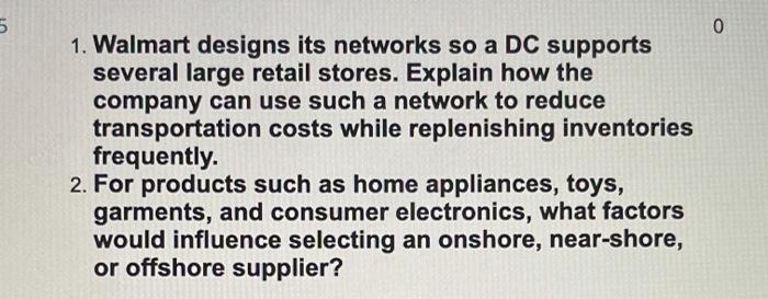 5 0 1. Walmart designs its networks so a DC