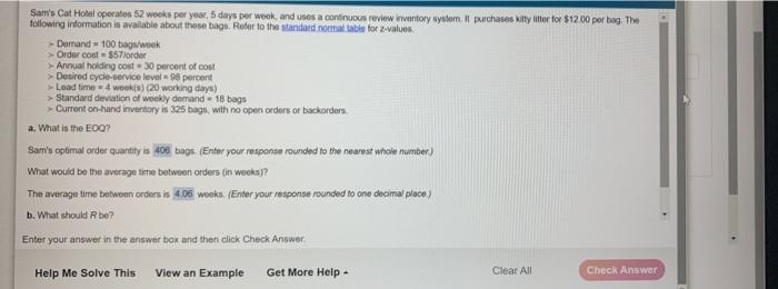 please show step by step to find R Sam's Cat