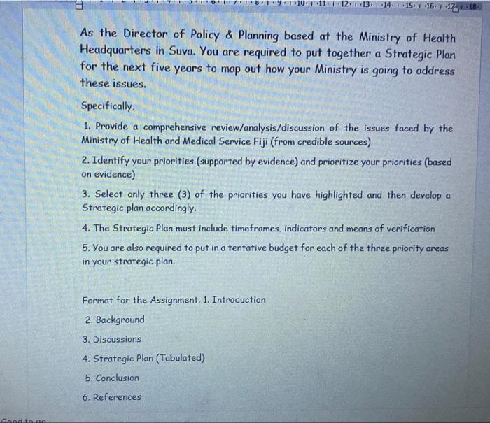 Background and Case Overview The Ministry of