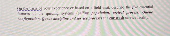 On the basis of your experience or based on a