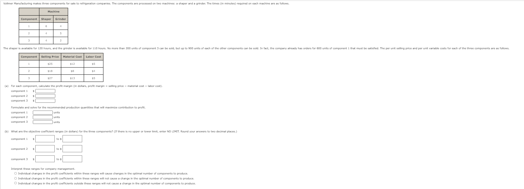 Vollmer Manufacturing makes three components for