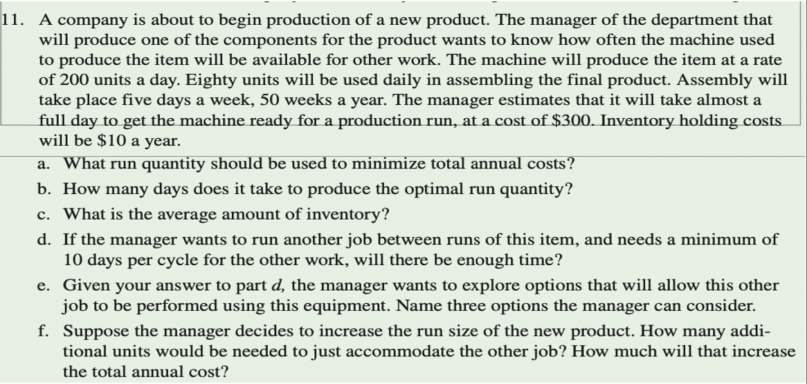 Chapter 12: Question #11 (Please answer using