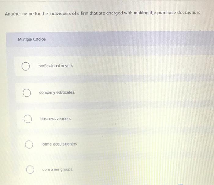 Another name for the individuals of a firm that