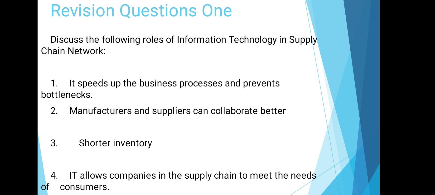 Revision Questions One Discuss the following