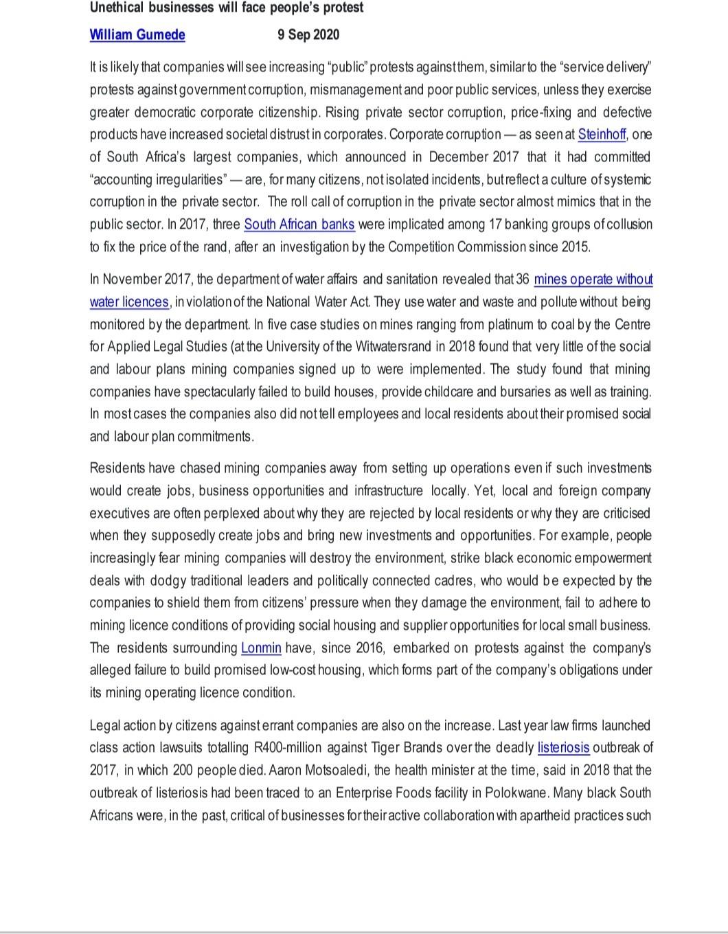 Business environment and ethics Q3 Instructions