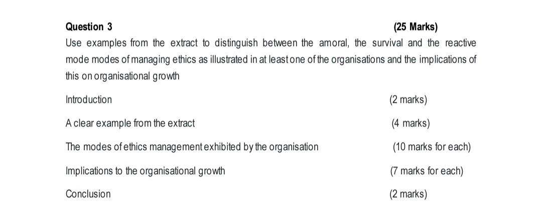 Business environment and ethics Q3 Instructions