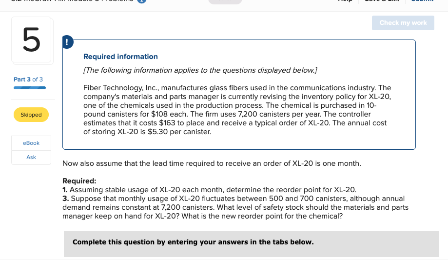 1: assuming stable usage of XL-20 each month,