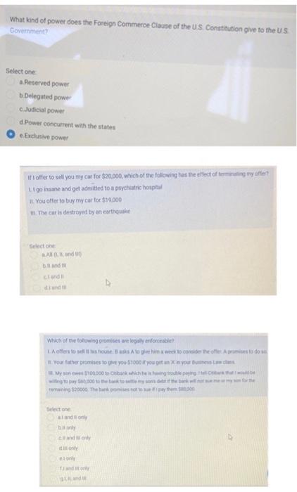 What kind of power does the Foreign Commerce