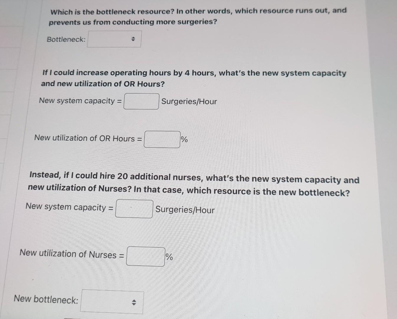 During a typical week, hospital surgery
