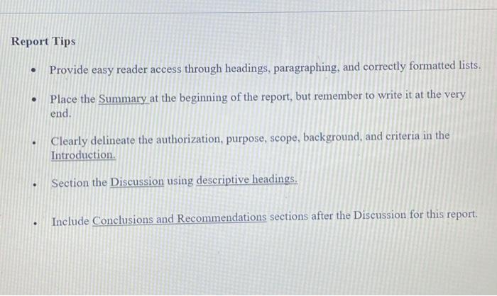 we have to write a report 2.5 PAGES MAX (may