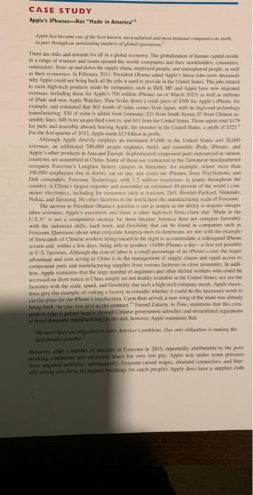 International Management Case Study Answer all