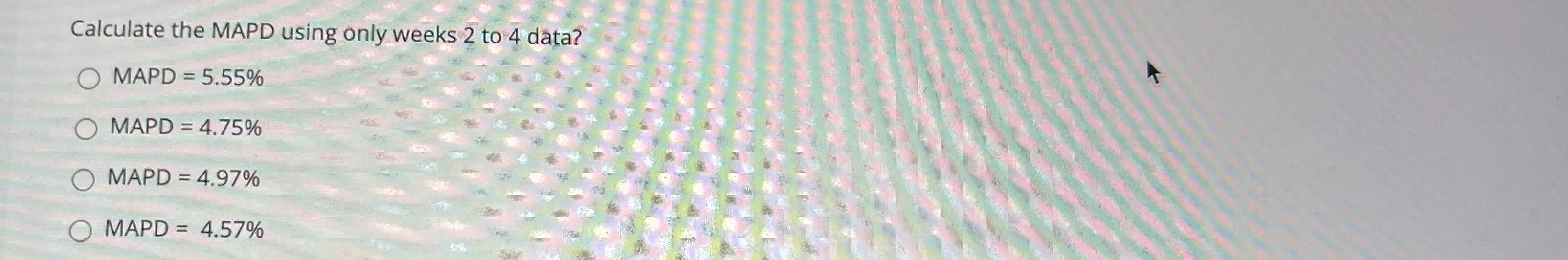 Information for Problems 4-7. The data in the