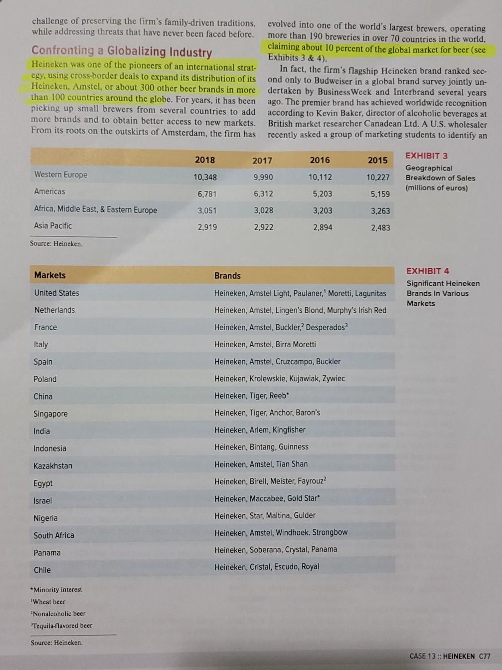 This is Case 13, HEINEKEN, in Business Policy.