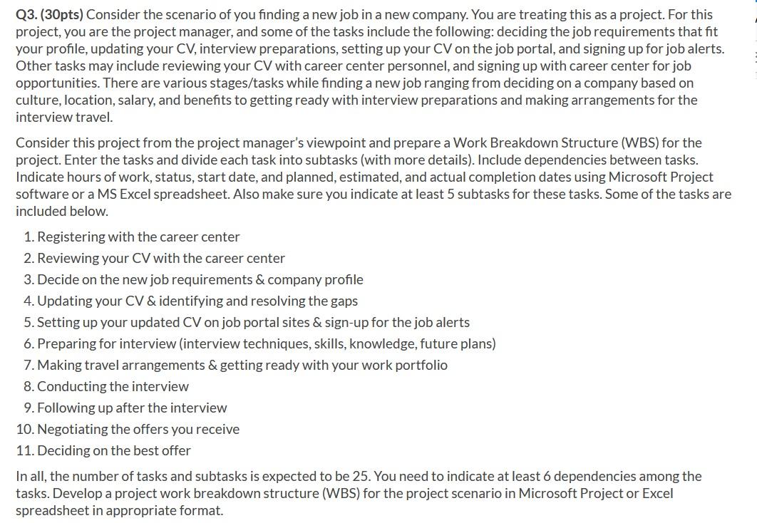 Help please ! Q3. (30pts) Consider the scenario