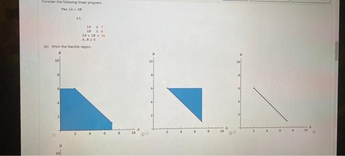 Consider the following linear program Max 1 + 20
