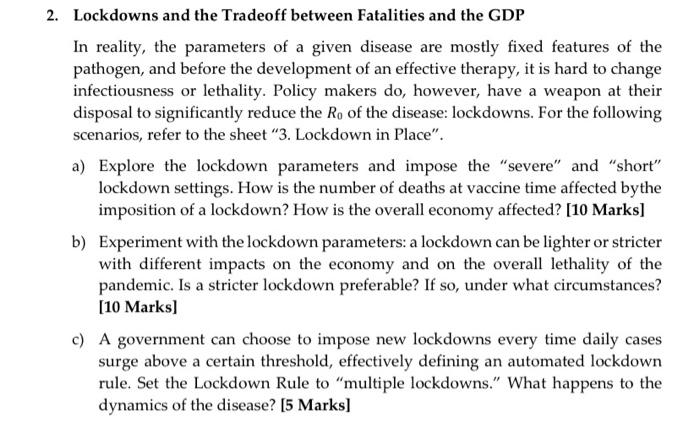 2. Lockdowns and the Tradeoff between Fatalities