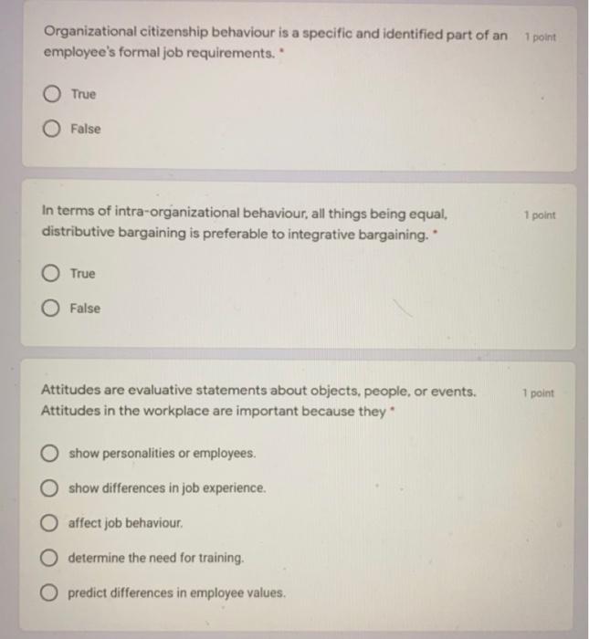 Organizational citizenship behaviour is a