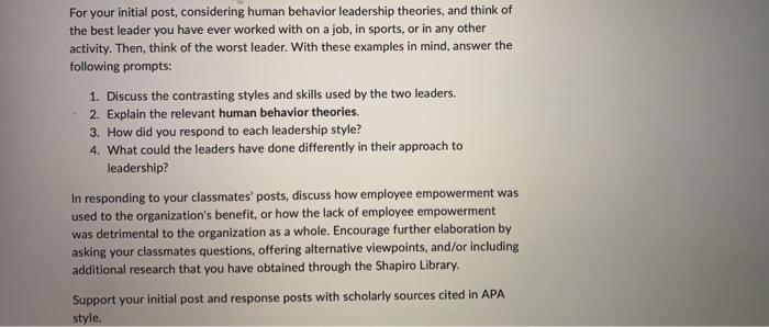 someone please help with this discussion post, do