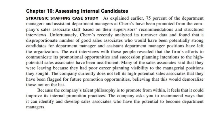 chern's case study appendix from strategic